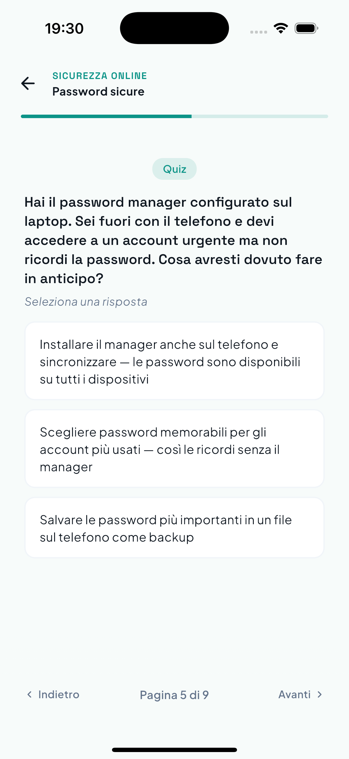 Quiz e lezione di beAdults